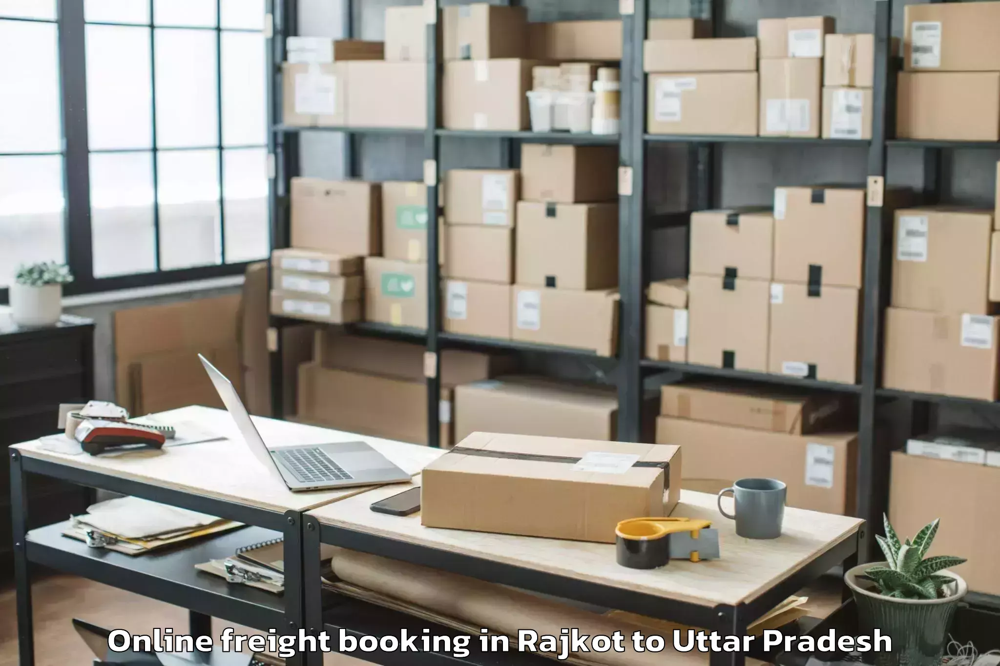 Hassle-Free Rajkot to Kemri Online Freight Booking